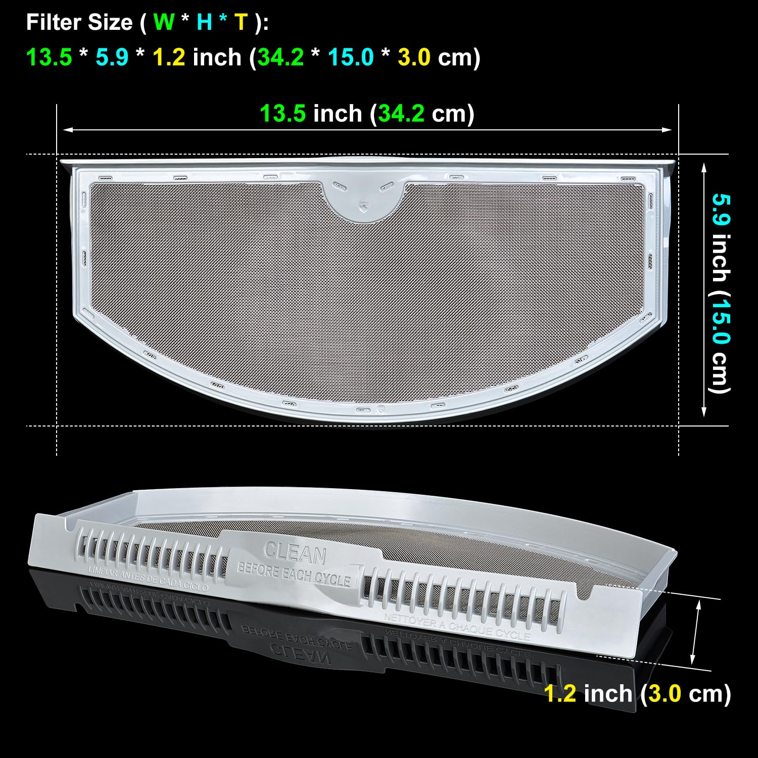 Amazon.com: Jolaxy WE03X23881 Lint Filter Replacement for GE